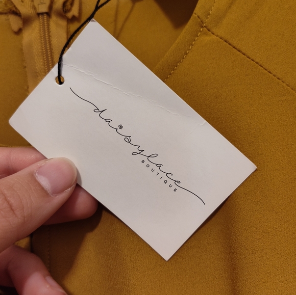 NWT Yellow Bailey Front Tie Dress by Timing - Picture 7 of 14